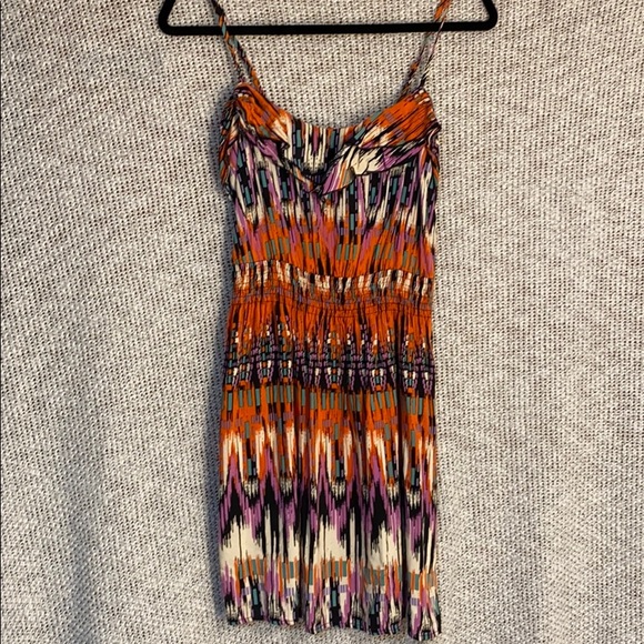 Mimi Chica Dresses & Skirts - MIMI CHICA Patterned Skinny Strap Pocket Dress (S)